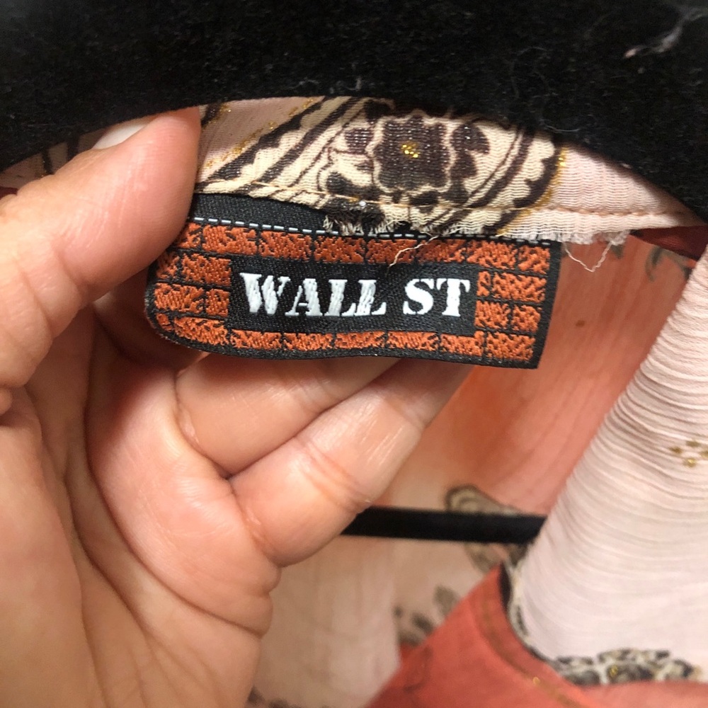Wall St  Rust and Cream Paisley Open-Front Jacket Size L - Picture 5 of 5